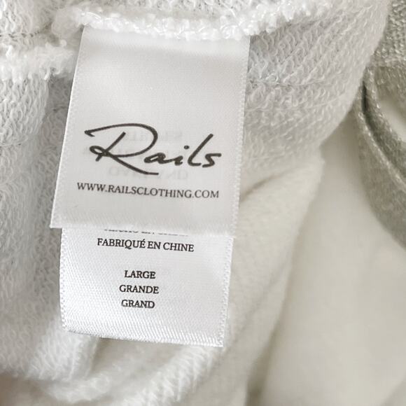 New Rails Oakland Slim Fit Glitter Stripe Joggers White Metallic Large L Lounge - Picture 8 of 14